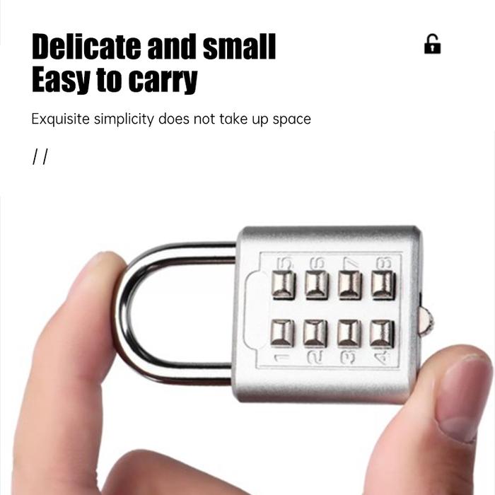 1Pcs Gembok Kombinasi / Gembok Pin Angka / Gembok Koper 8 Digit/ Gembok Angka Multifungsi