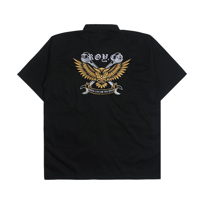 Troy Company Workshirt Workwear Engineers Black Dore Gufo - Kemeja Workshirt Pria Hitam WS 2896