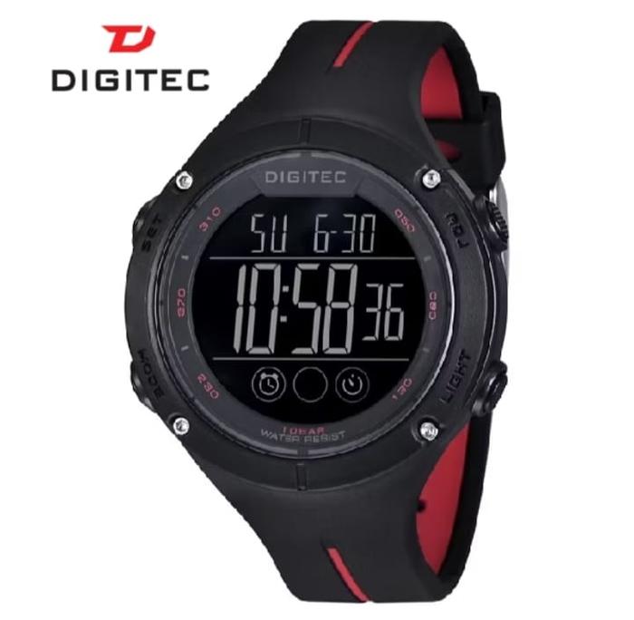 DIGITEC DG 5033 Jam Tangan Pria Rubber tahan air Watches Stopwatch Jarum