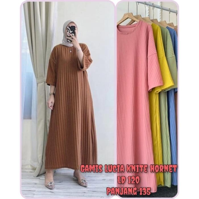 Gamis lucia knite hornet/dress lucia hornet/gamis lucia/dress lucia knite hornet/lucia dress knite M