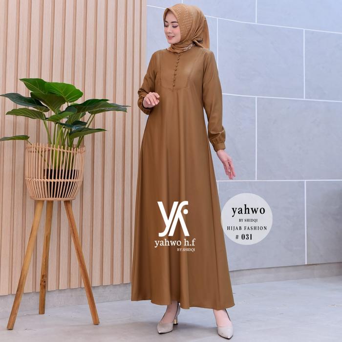 Yahwo Hijab Fashion - Seragam gamis pns pdh pemda guru Terbaru/Terlaris - Bahan toyobo/gamis abaya M