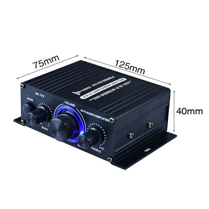 Power Amplifier Fm Radio Black Mini Amplifier 400w Hifi Mini Hifi