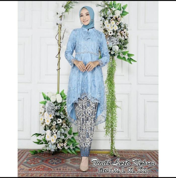 Kebaya tunik lesti kejora kebaya fashion Dress Wanita Baju Pesta Kondangan Remaja Katun Atasan