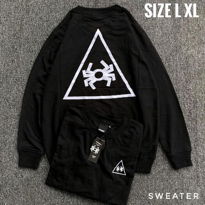 Jaket Sweater Crewneck Cowok Spyderbilt Bahan Katun Fleece