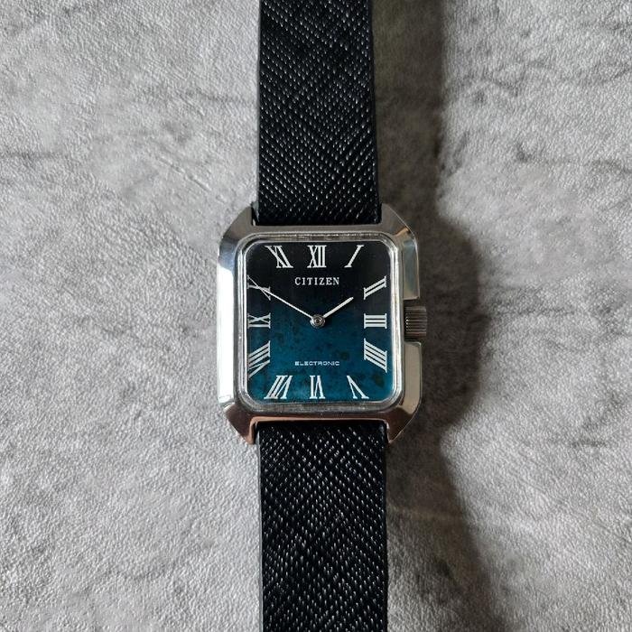 CITIZEN ELECTRONIC TANK ROMAN INDEX BLUE GRADIENT BIRU NAVY TUA DONGKER SEA OCEAN FLOOR ANALOG ORIGI