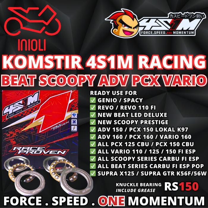 KOMSTIR 4S1M RACING BEAT SCOOPY VARIO PCX ADV GENIO BEAT DELUXE CBU LOKAL SPACY SUPRA X125 REVO CARB