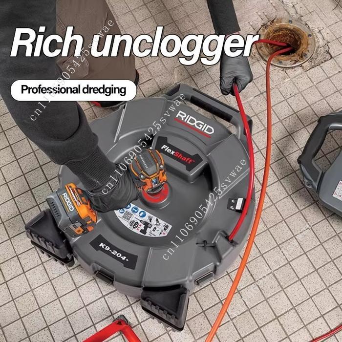 Ridgid K9-102 Sewer Washer Flexible Shaft Bathroom Pipe Unclogging 30-50 Mm Pipe Unclogging