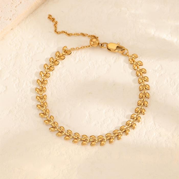 Gelang Tangan Wanita -Gelang Mirip Emas Asli -Gelang Bunga-Gelang Tipis Elegan Anti Karat