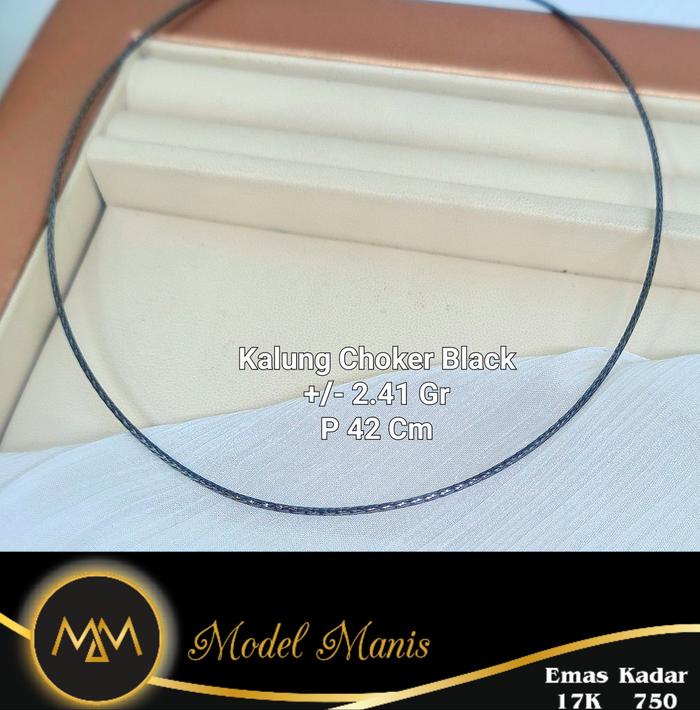 Kalung Choker BlackGold 750 kadar 17k