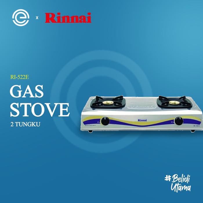 RINNAI Kompor Gas Stainless 2 Tungku - RI-522E
