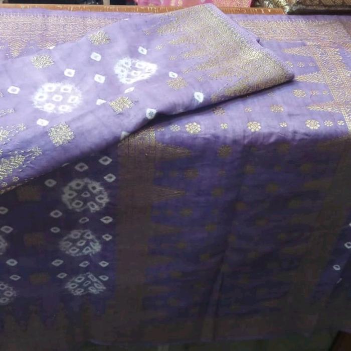 SONGKET CANTIK MANIS MODIFIKASI JUMPUTAN    BAHAN DASAR SUTRA GEBENG   BENANG KRISTAL GOLD ORI  Warn