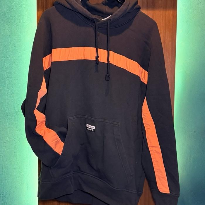 Adidas Originals R.Y.V Hoodie Black Orange Size XL UK - Authentic Pria