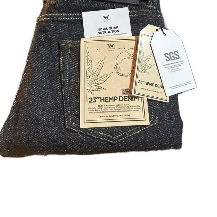 Wingman hemp denim 23oz unsanforized