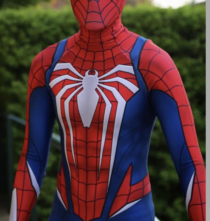 Halloween Peter Parker Spider Suit in PS5 Spider 2 Superhero Cosplay Costume Full Spiderman Bodysuit