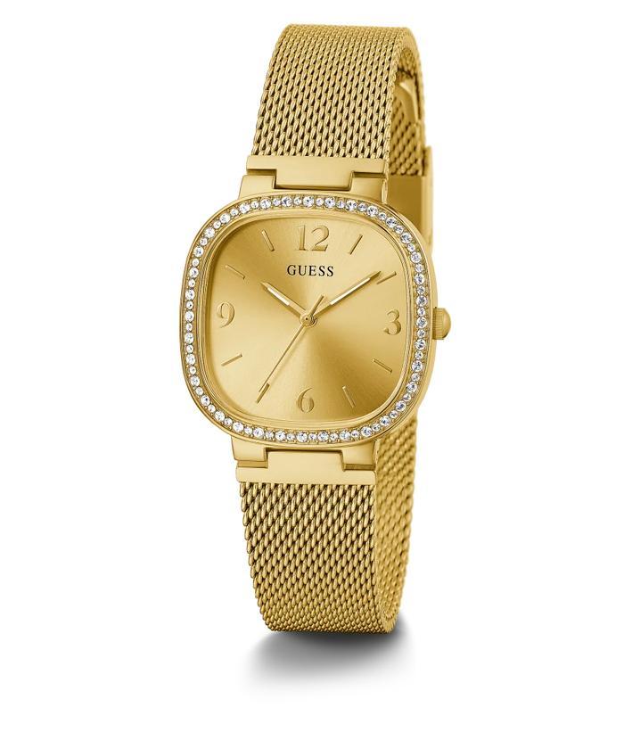 Guess Gw0354L2 Tapestry Jam Tangan Wanita Analog Mesh Gold