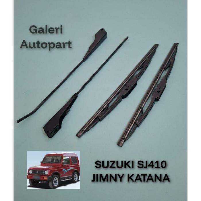 Wiper Arm Dan Karet Set Suzuki Jimny Katana SJ410