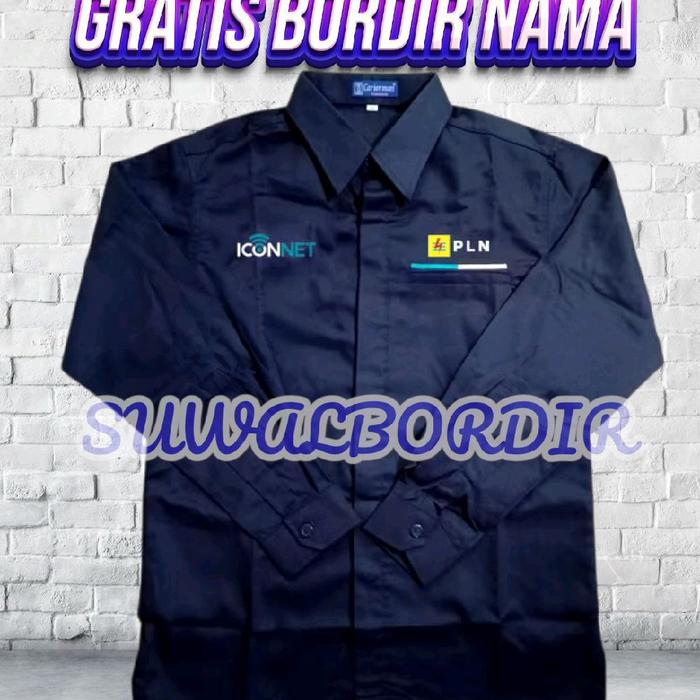KEMEJA ICONNET LENGAN PANJANG TERBARU KEMEJA PLN ICONNET SERAGAM. PLN ICONNET