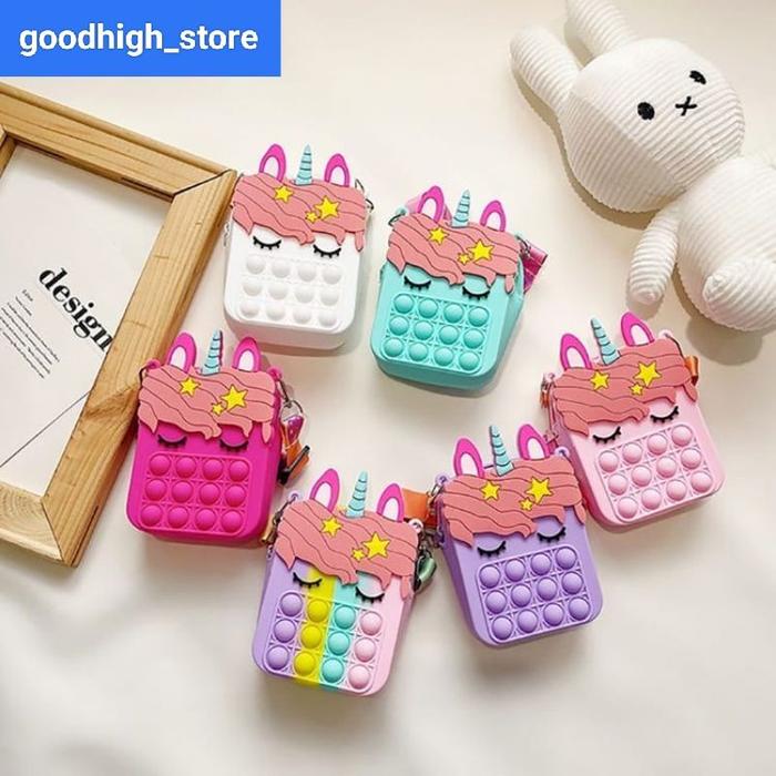 TAS POP IT MR.PONI UNICORN TAS SELEMPANG ANAK TERMURAH BEST SELLER