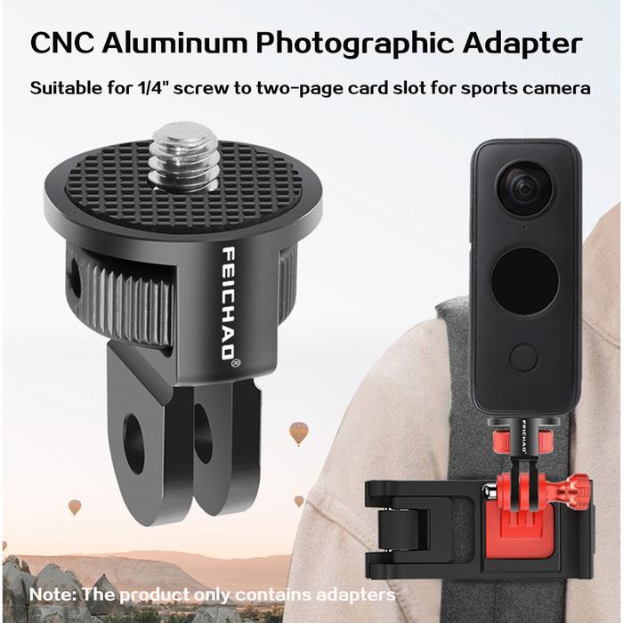 GoPro10 Adapter DJI Action 2 360 rotating Connector Tripod 1/4