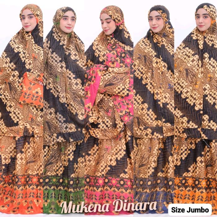 Mukena Dinara/mukenna batik/mukenah jumbo/telekung rayon/rukuh jumbo batik