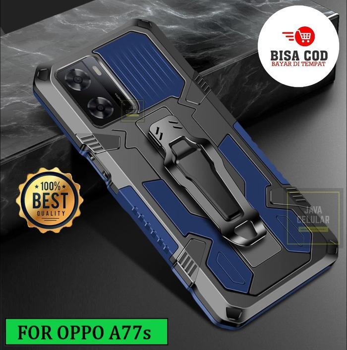 Casing Hp Untuk Oppo A77S Shockproof Kickstand Clip Case Rugged Armor Hybrid Hard Thin Cover Hard Ca