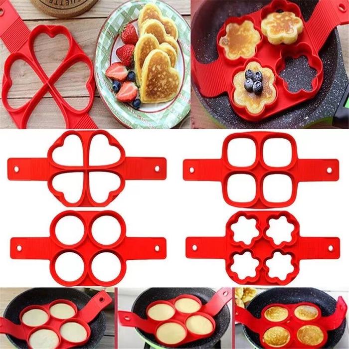 Egg Pancake Ring Nonstick Pancake Maker Mold Silicone Egg Cooker