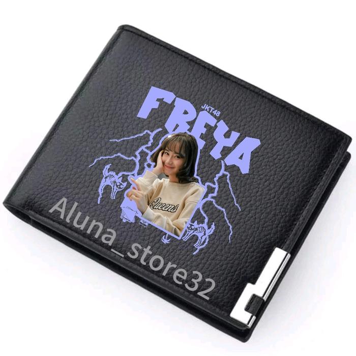 Dompet karakter jkt48 freya dompet lipat Hitam Uang Kartu