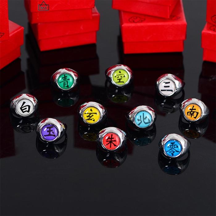 COD❤Cincin Cosplay Anime Akatsuki Itachi Pain Orochimaru Zhu-Rings Cincin Untuk Pria / Wanita-A.one