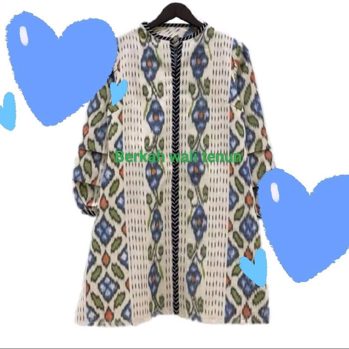 blus tenun Jepara model Vitalia tenun