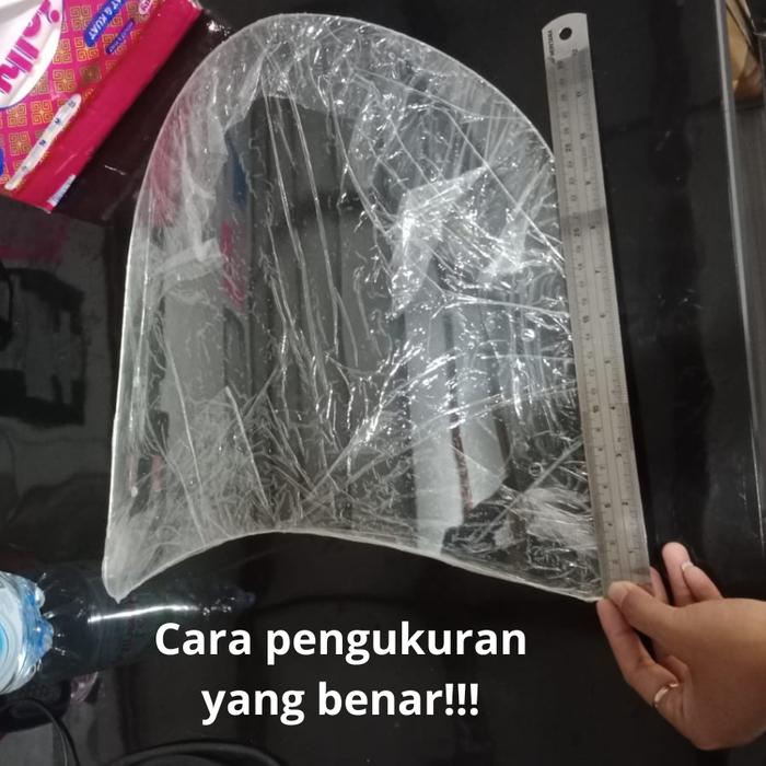 READY STOCK Windshield Ukuran 35cm X 40cm Rayben Hitam Transparan Universal Motor Winsil Tameng Angi