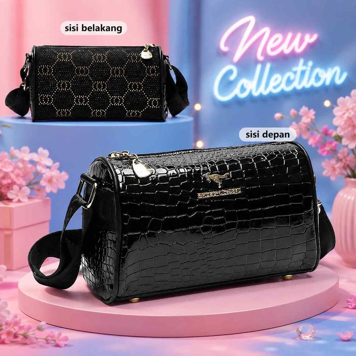 Goldencollection 821948 Tas Selempang Sling Bag Bahu Wanita 23*11*14 Cm Tas 2 Sisi Bahan Pu Sintetis