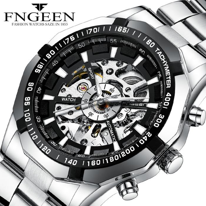 Fngeen A001 Jam Tangan Pria Automatic Mechanical Kinetic Otomatis Jam Tangan Original Anti Air