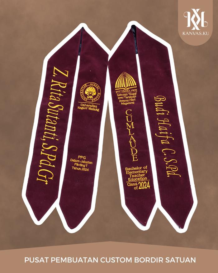 Selempang Wisuda Bordir Premium Slempang Wisuda Universitas Wisuda Tahfidz