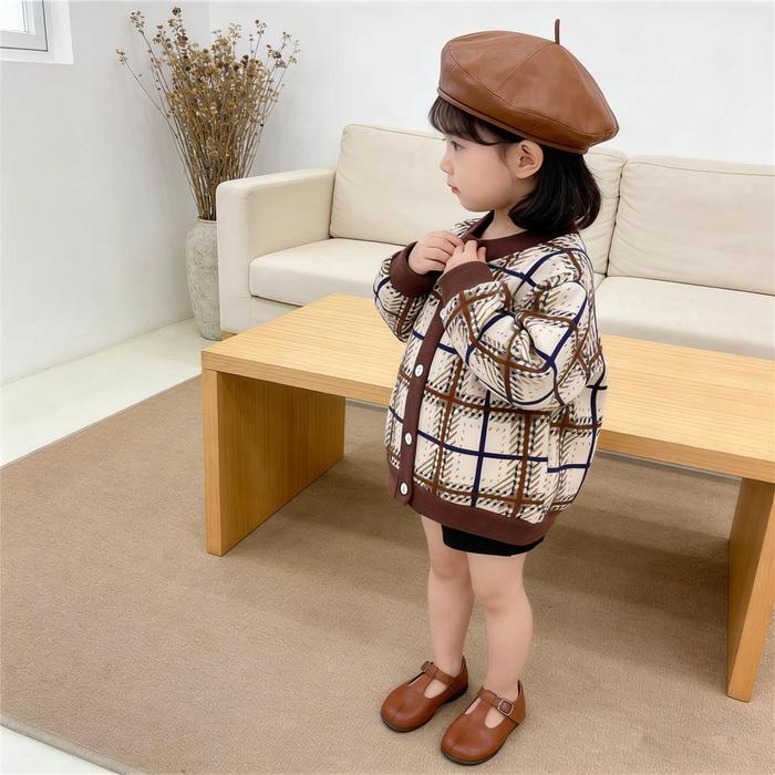 Uisa 1 - 10 Tahun Atasan Anak Perempuan Rajut Premium 100% Import Grade A Sweater Rajut Anak Lengan 