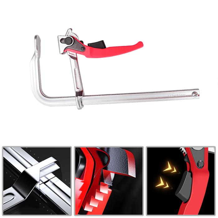 1Pc Quick Guide Rail Clamp Ratcheting Carpenter F Clamp Quick