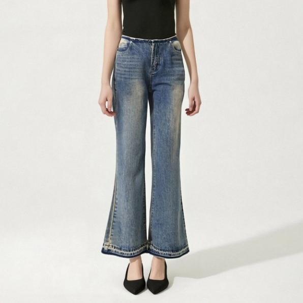 NEW [UPGRADE] GIRL POWER JEANS PANJANG BAGGY CELANA DENIM KOREAN STYLE CUTBRAY 888