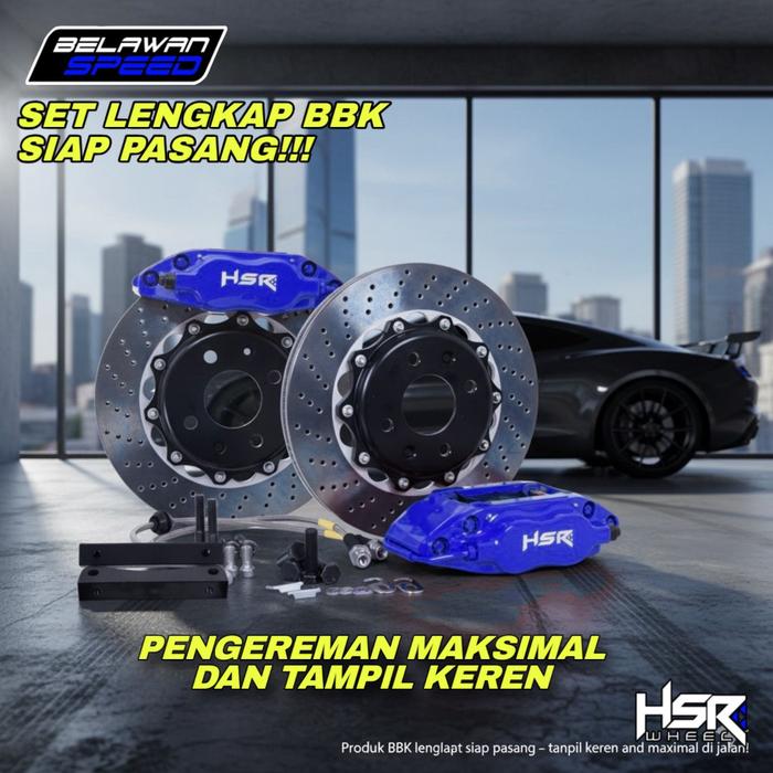 BBK Blue Agya 2019 Rem Depan Agya Biru HSR 4 Piston Big Brake Kit 285mm Upgrade Rem City Car Agya Ra