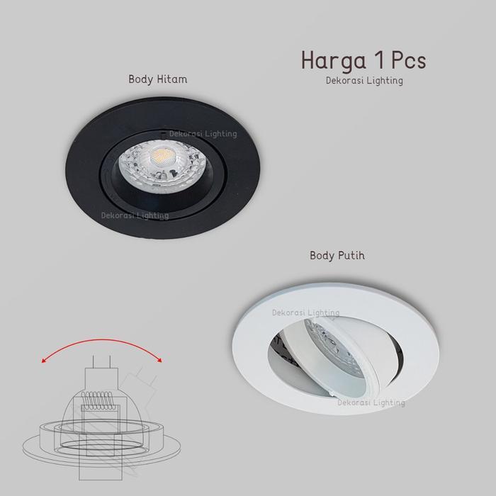 Downlight led housing bahan aluminium + bohlam led mr16 *