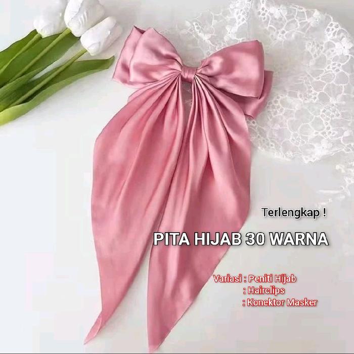 Pita Hijab Belakang / Pita Jilbab Belakang Besar / Pita Peniti Jilbab Aesthetic/ Pita Jilbab Vintage