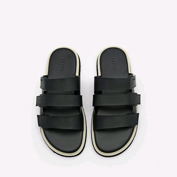 Pedro Men Sandal Casual Weekend Pria Hitam Fungsional Untuk Penggunaan Sehari-hari
