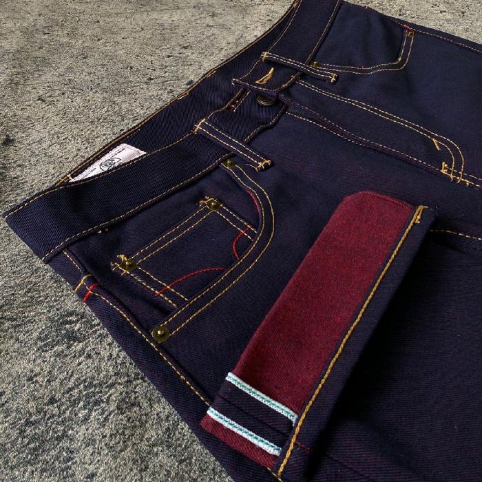 TERMURAH Celana Denim 15 Oz Kaku Sanforized Selfedge accent Original
