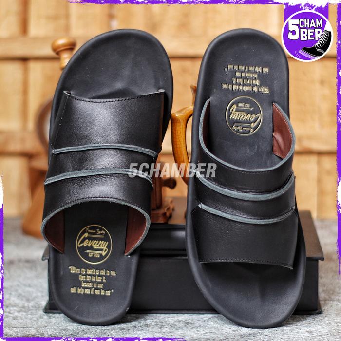 5chamber Empty - Sandal Slide Pria Sandal Slop Distro Kulit Asli