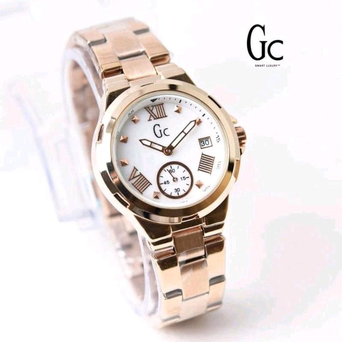 Jam Tangan GC / Guess Collection Tangaal Aktif Chrono OFF 3 Jarum Diameter 3.6cm Strap Stainless Ste