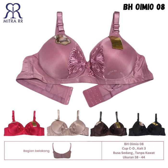 PREMIUM Oimio BH Busa Sedang Tanpa Kawat Big Size Setara Cup C-D | Bra Fashion Motif Brukat BH Oimio