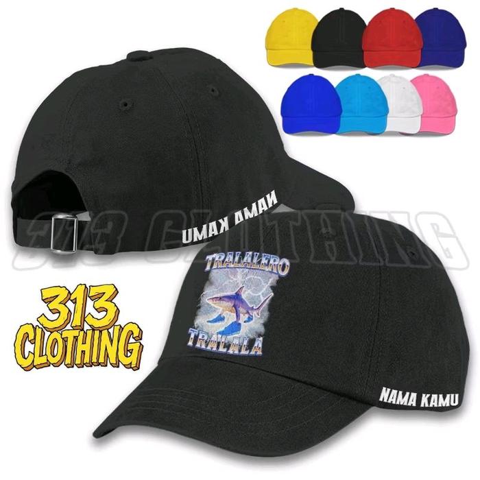 Topi Anak Anomali Tralalero Tralala Tungtung Sahur / Topi Baseball Anak Tralalero Tralala Anomali Gr