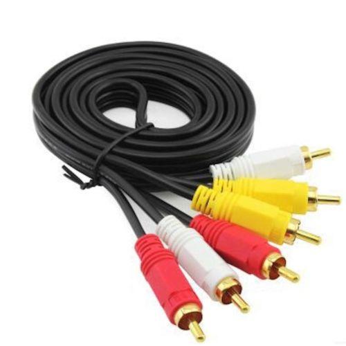 Kabel RCA 3 Warna 3-3 Audio Video Kabel RCA to RCA Kabel DVD ke TV Kabel RCA Kabel RCA 3 to RCA 3