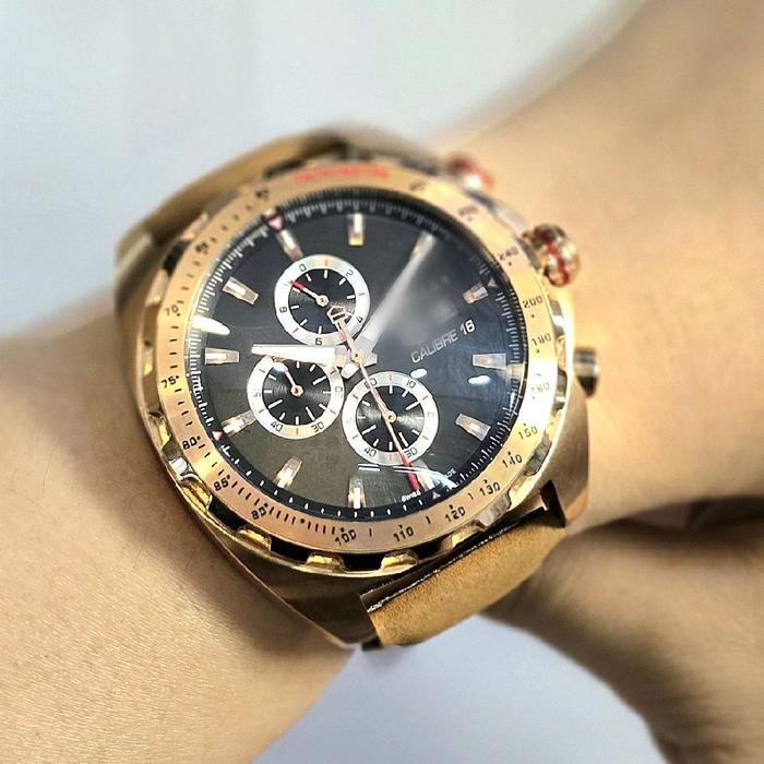Calibre 16 Formula 1 Suede Leather Japan Quartz Watches