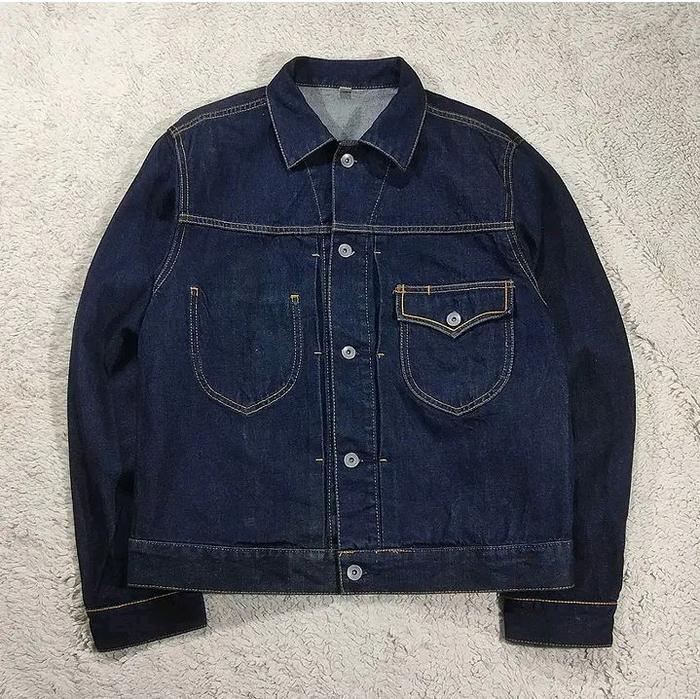 JAKET JEANS UNIQLO DENIM BIRU PRIA