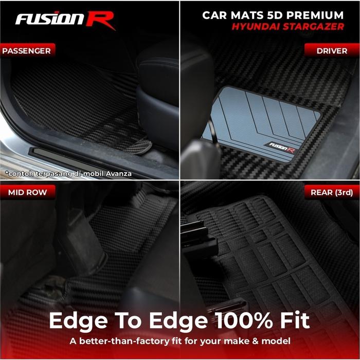 Fusion R Karpet Mobil 5D Hyundai Stargazer X Premium Car Carpet Carbon