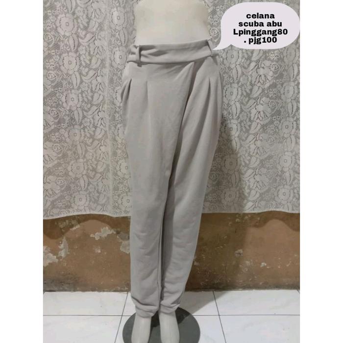 baju preloved ! celana scuba abu
